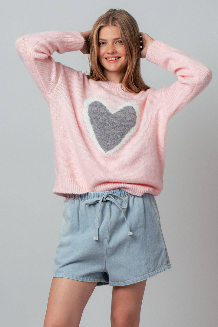 Plush Heart Sweater
