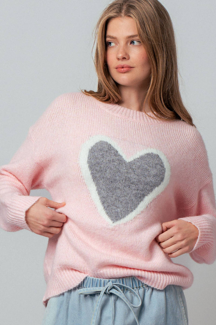 Plush Heart Sweater