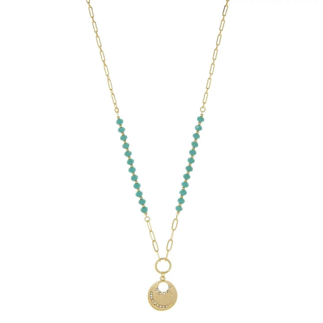Crescent/star necklace