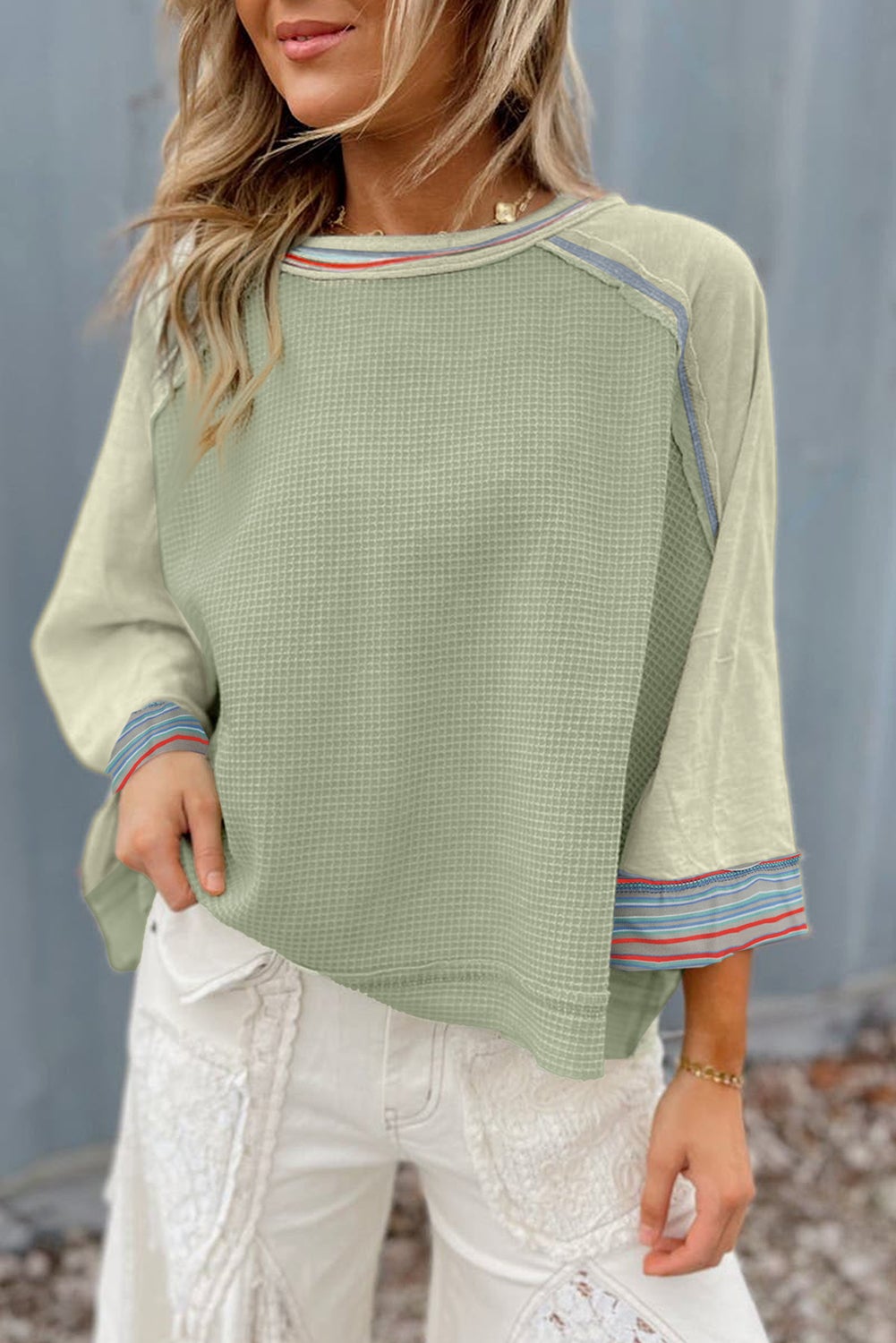 Green Patchwork Top