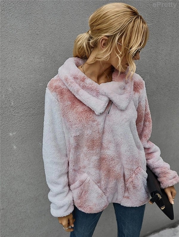 Super soft pink/white sweatshirt