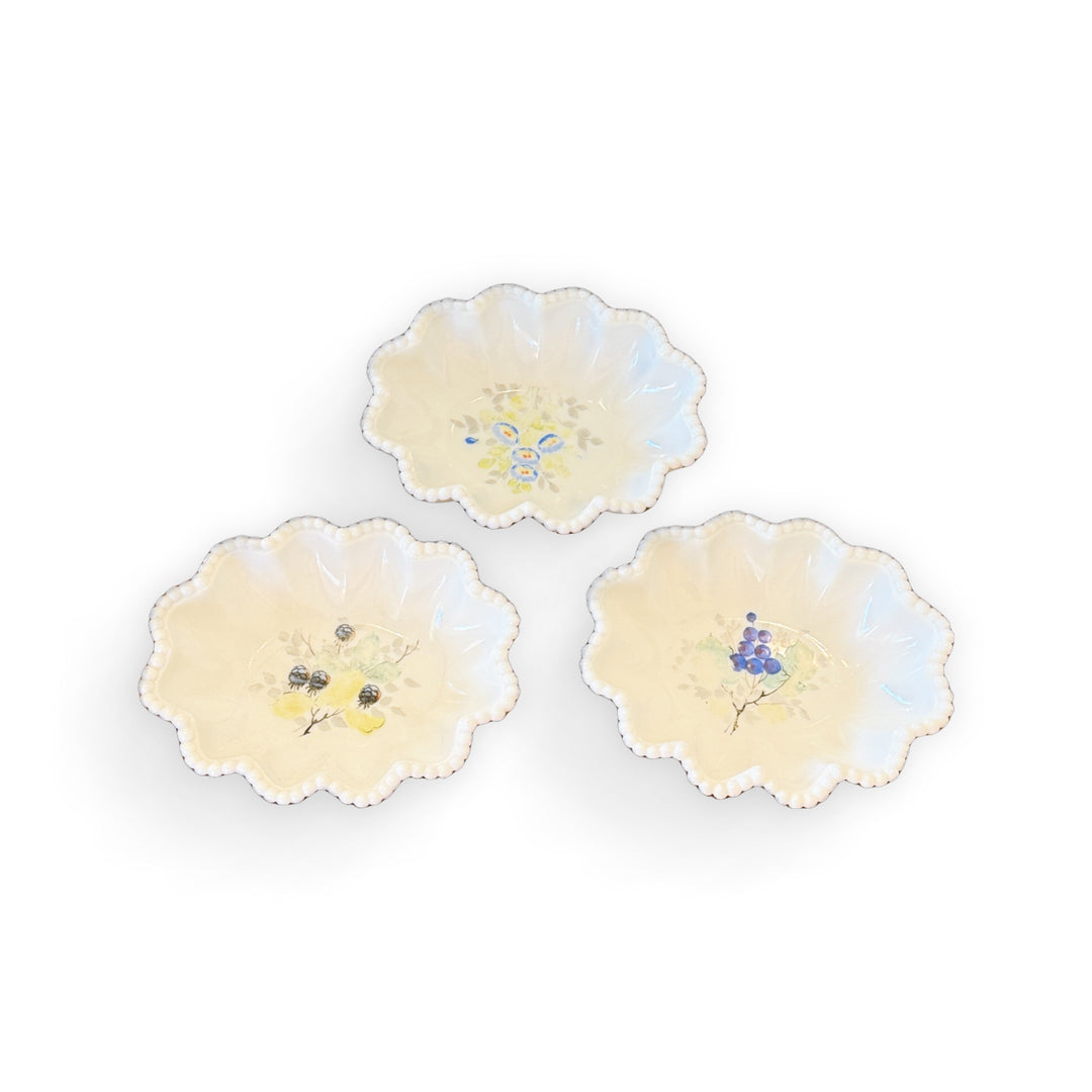 Milk glass scalloped tray