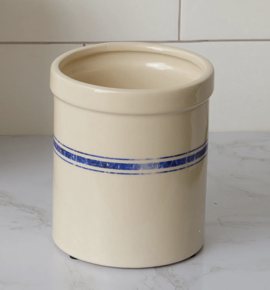 Utensil crock/blue
