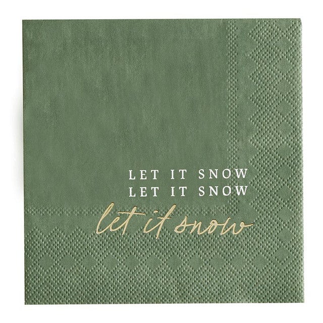 Cocktail napkin let it snow