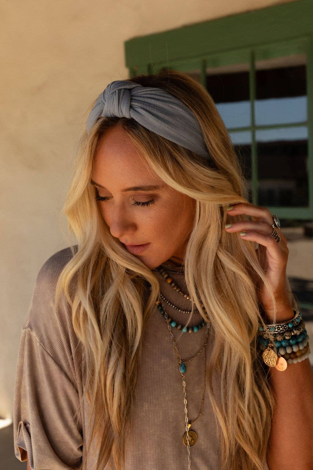 Sail Away Knot Headband - Gray